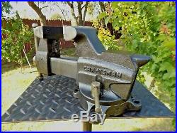 Craftsman 4'' Jaw Bench Vise, Heavy Duty, With Swivel Base & Pipe Grips, 25 Lb Vice
