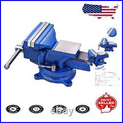 Durable 5 Bench Vise with 360° Double Locking Swivel Base Precision Clamping