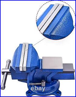 Durable 5 Bench Vise with 360° Double Locking Swivel Base Precision Clamping