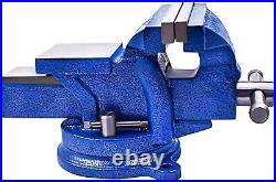 Durable 5 Bench Vise with 360° Double Locking Swivel Base Precision Clamping