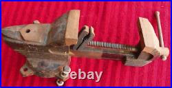 EARLYWILTON SHOP KING 3-1/2 Swivel Base Bench Vise WithPipe Jaws & Anvil MCM