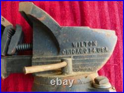 EARLYWILTON SHOP KING 3-1/2 Swivel Base Bench Vise WithPipe Jaws & Anvil MCM