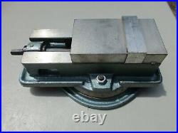 Enco Locked Type Milling Machine Vise 425-7241, 4 Jaws with Swivel Base & Handle