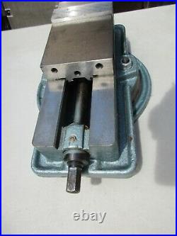 Enco Locked Type Milling Machine Vise 425-7241, 4 Jaws with Swivel Base & Handle