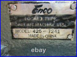 Enco Locked Type Milling Machine Vise 425-7241, 4 Jaws with Swivel Base & Handle