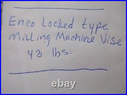 Enco Locked Type Milling Machine Vise 425-7241, 4 Jaws with Swivel Base & Handle