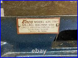 Enco Milling Machine Vise 6 Jaws, with Swivel Base Plate Bridgeport Mill