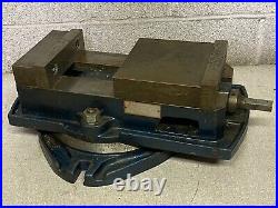 Enco Milling Machine Vise 6 Jaws, with Swivel Base Plate Bridgeport Mill