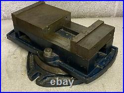 Enco Milling Machine Vise 6 Jaws, with Swivel Base Plate Bridgeport Mill