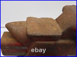 Eron Bench Vise 4 Jaws and Swivel Base #33 Red In Working Order Made In Japan