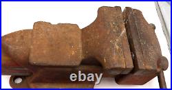 Eron Bench Vise 4 Jaws and Swivel Base #33 Red In Working Order Made In Japan