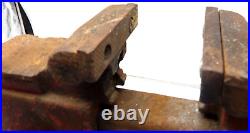 Eron Bench Vise 4 Jaws and Swivel Base #33 Red In Working Order Made In Japan