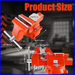 FATO 6 Heavy Duty Bench Vise Ductile Iron 360-Degree Swivel Base America-6