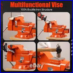FATO 6 Heavy Duty Bench Vise Ductile Iron 360-Degree Swivel Base America-6