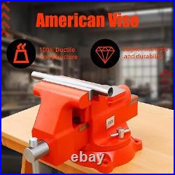 FATO 6 Heavy Duty Bench Vise Ductile Iron 360-Degree Swivel Base America-6