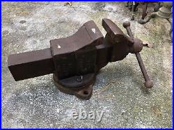 Fine Antique C. PARKER NO 249 BENCH VISE 4 Jaw swivel Base Semi-Steel Solid bar