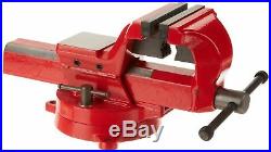 Forged Steel Bench Vise with Swivel Base Mechanic Heavy Duty Table Vice Clamp Tool