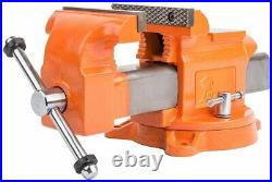 Forward 4 Bench Vise Ductile Iron with Channel Steel, 360 Degree Swivel Base