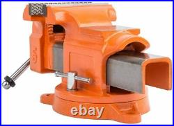 Forward 4 Bench Vise Ductile Iron with Channel Steel, 360 Degree Swivel Base