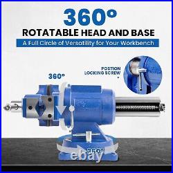 Forward HY-DT100-4IN Heavy Duty Bench Vise 360-Degree Swivel Base and Head wi