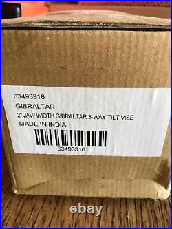 GIBRALTAR Machine Vise Adjustable 3? Jaw Width 3 Way Angle Swivel Base 110951