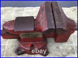 Gold Label Casey 3-1/2 Vise with Swivel Base & Red Made in Korea