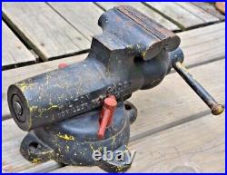 Good Vintage 5'' Wilton Cadet #150 Bench Vise W Swivel Base MADE IN USA