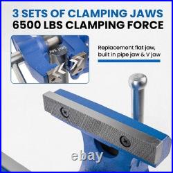 HY-DT150B-6IN Heavy Duty Bench Vise 360-Degree Swivel Base and Head with Anvi