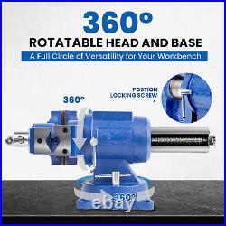 HY-DT150B-6IN Heavy Duty Bench Vise 360-Degree Swivel Base and Head with Anvil