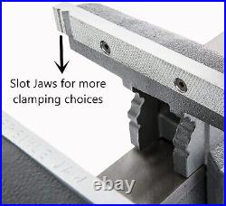 Heavy Duty 4.5 Bench Vise 210 Degrees Swivel Base w Anvil Garage Shop Mechanic