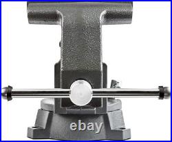 Heavy Duty 4.5 Bench Vise 210 Degrees Swivel Base w Anvil Garage Shop Mechanic