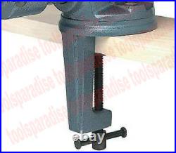 Heavy Duty 4 CLAMP ON VISE BENCH TOP TABLE SWIVEL SPINNING BASE VICE