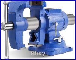 Heavy-Duty 5-Inch Bench Vise 360-Degree Swivel Base and Head with Anvil