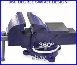 Heavy Duty 6 Bench Vise 360° Swivel Base 6.9Jaw Opening 6524LBS Clamping Force