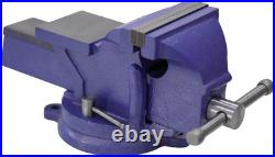 Heavy Duty 6 Bench Vise 360° Swivel Base 6.9Jaw Opening 6524LBS Clamping Force