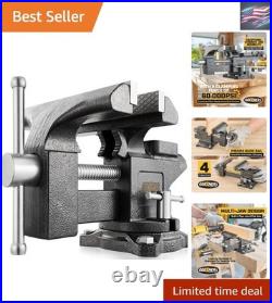 Heavy Duty 6 Cast Iron Bench Vise with 270-Degree Swivel Base for Woodworking