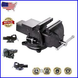 Heavy-Duty 6-Inch Bench Vise with 360° Swivel Base for Industrial Use