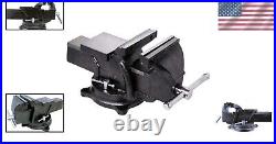 Heavy-Duty 6-Inch Bench Vise with 360° Swivel Base for Industrial Use