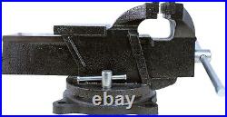 Heavy-Duty 6-Inch Bench Vise with 360° Swivel Base for Industrial Use