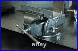 Heavy-Duty 6-Inch Bench Vise with 360° Swivel Base for Industrial Use