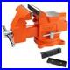 Heavy Duty Bench Vise 5inch Jaw Width 4inch Jaw Opening Swivel Base With Anvil U