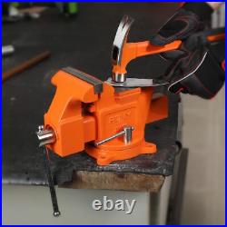 Heavy Duty Bench Vise 5inch Jaw Width 4inch Jaw Opening Swivel Base With Anvil U