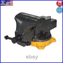 Heavy Duty Bench Vise 6 Inch Cast Iron Swivel Base Pipe Jaws Durable Tool New
