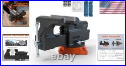 Heavy Duty Bench Vise 6 Inch Jaw Clamp Swivel Locking Base Pipe Drilling