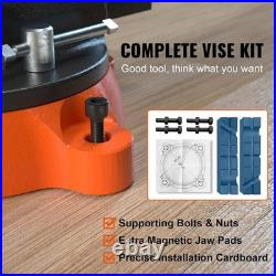 Heavy Duty Bench Vise 6 Inch Jaw Clamp Swivel Locking Base Pipe Drilling