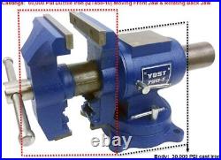 Heavy Duty Cast Iron Bench Vise Swivel Rotating Head & Base MechanicTool Shop