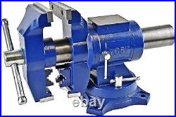 Heavy Duty Cast Iron Bench Vise Swivel Rotating Head & Base MechanicTool Shop