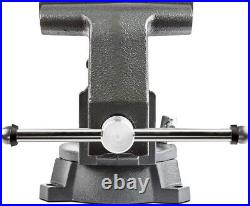Heavy Duty Clamping Bench Vise Swivel Base with Anvil for Garage Mechanic Shop