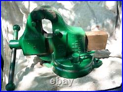 Hollands Bench vise swivel base # 52H 51 Lbs 3 1/2 X 8 Jaws blacksmith