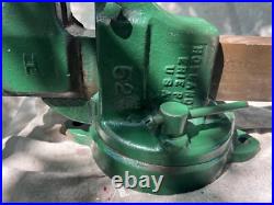 Hollands Bench vise swivel base # 52H 51 Lbs 3 1/2 X 8 Jaws blacksmith